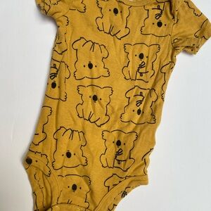 Carter's Mustard Koala Print Bodysuit